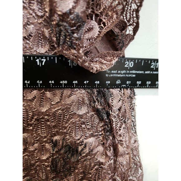 Lavish size XL light cocoa lace poncho/tank ladies top USA - Picture 6 of 10